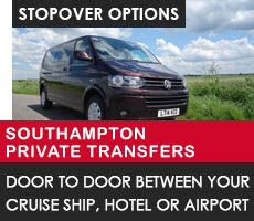 Southampton private cruise ship transfers to/from London with stopover options