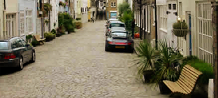 Cobbled streets in Paddington, London