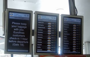 FlixBus check in at Victoria coach station for coach services to Europe